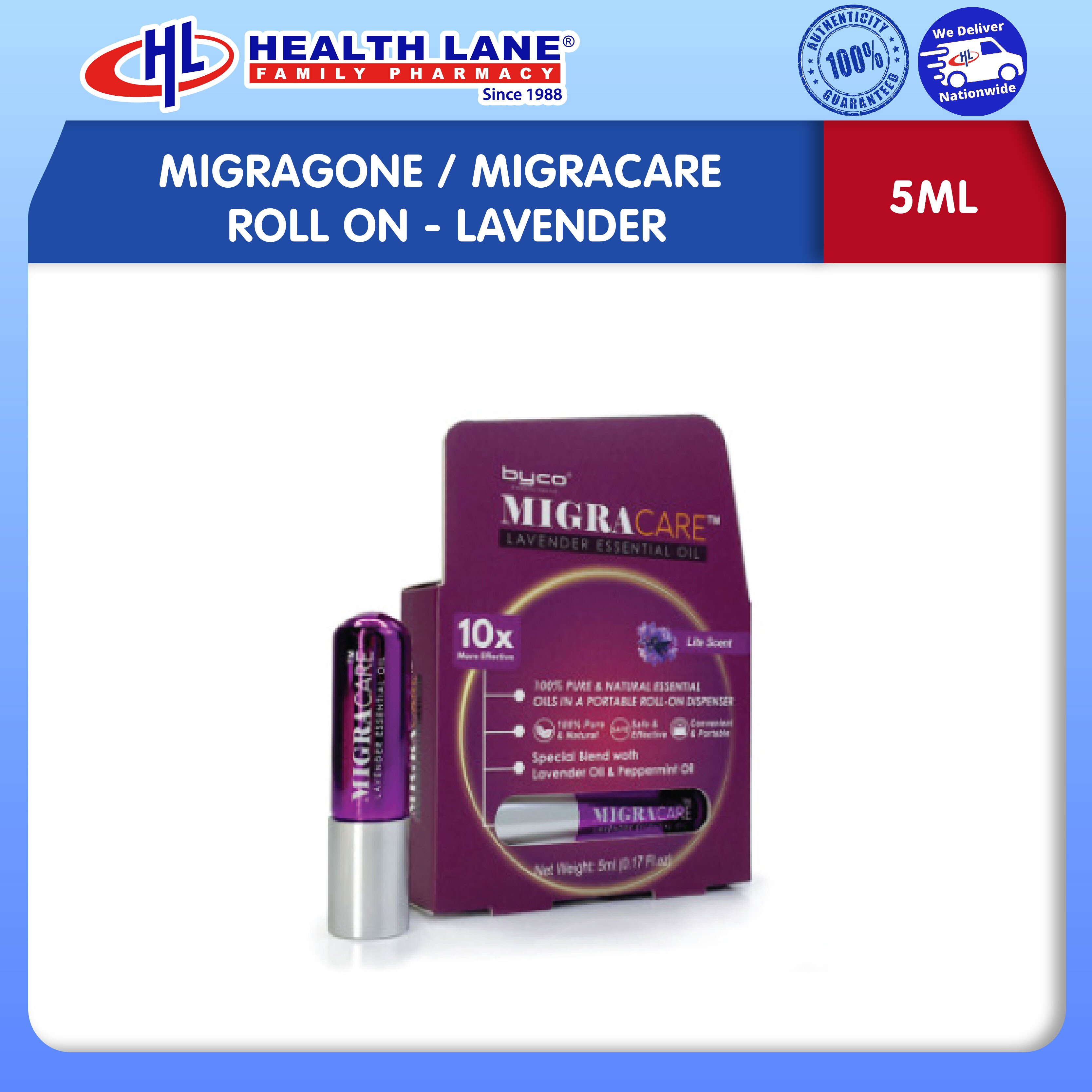 MIGRAGONE ROLL ON- LAVENDER (5ML)
